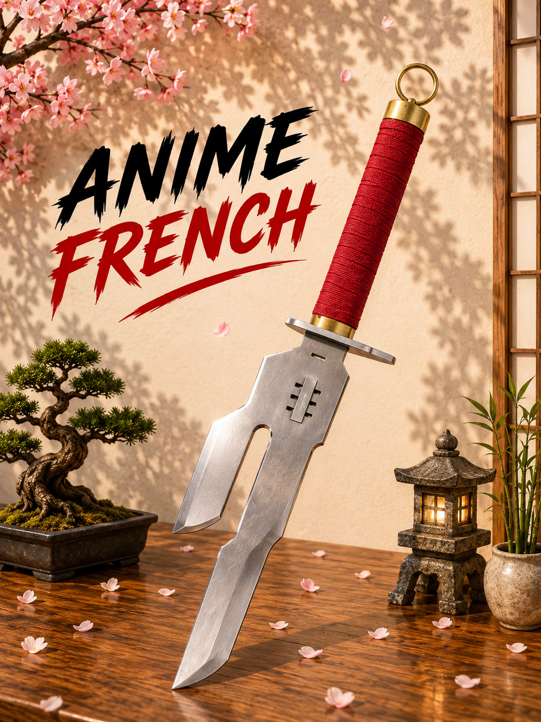katana décoratif (toles d'acier)