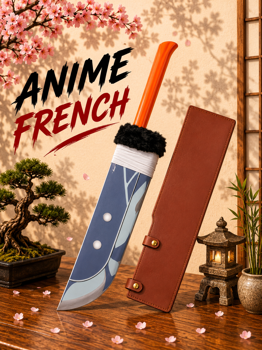 katana décoratif (toles d'acier)