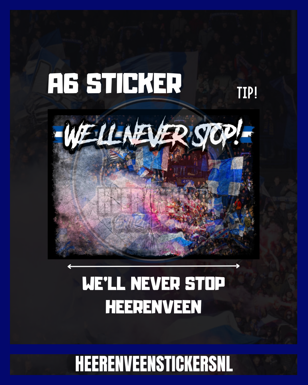 15x10,5cm We'll Never Stop!