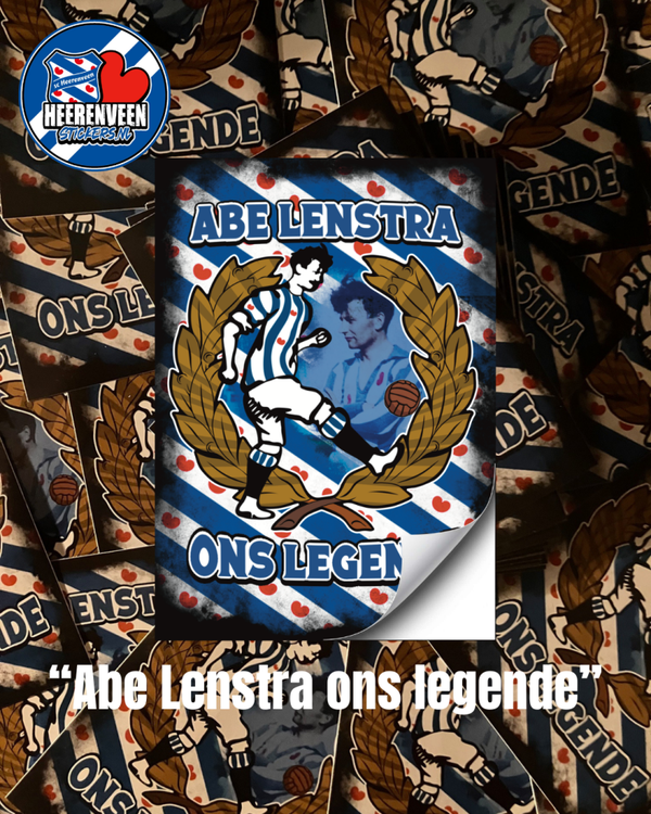 Abe Lenstra ons legende 11x7 | Stickers