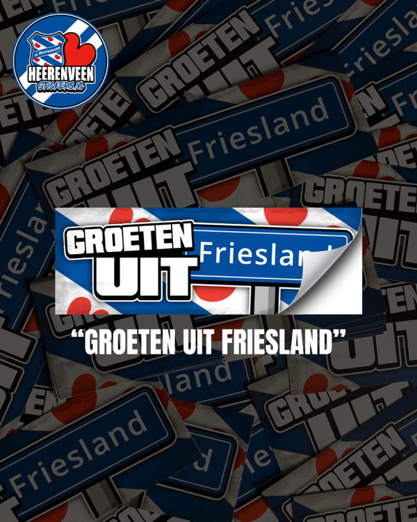 Groeten uit Friesland 15x5cm | Stickers
