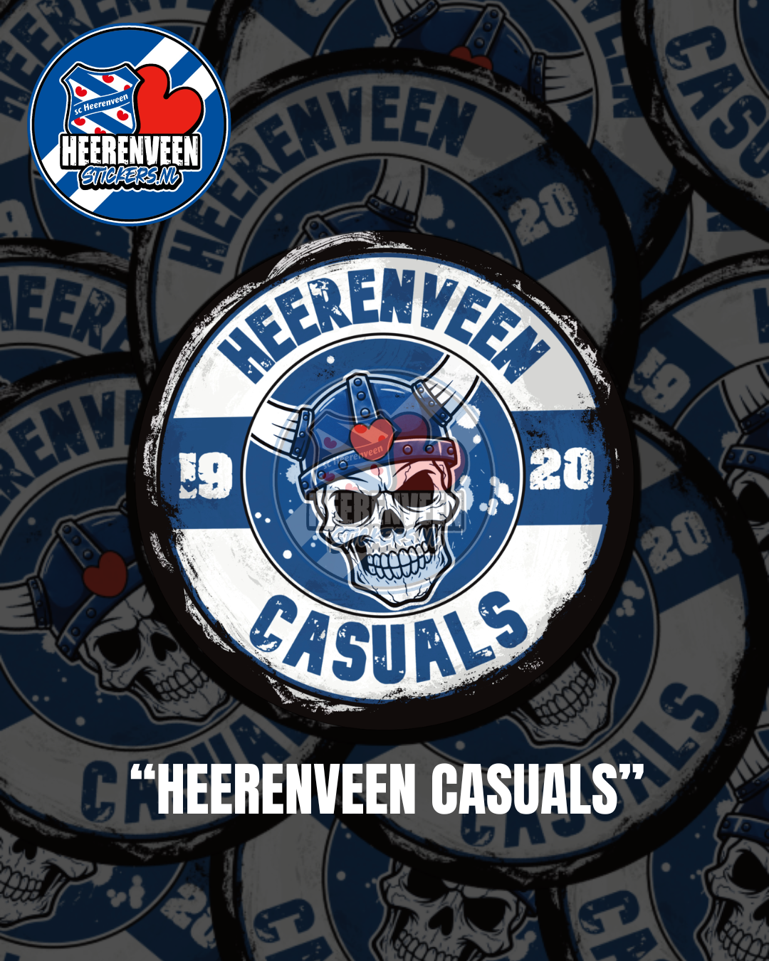 Heerenveen Casuals  10CM ROND | Stickers