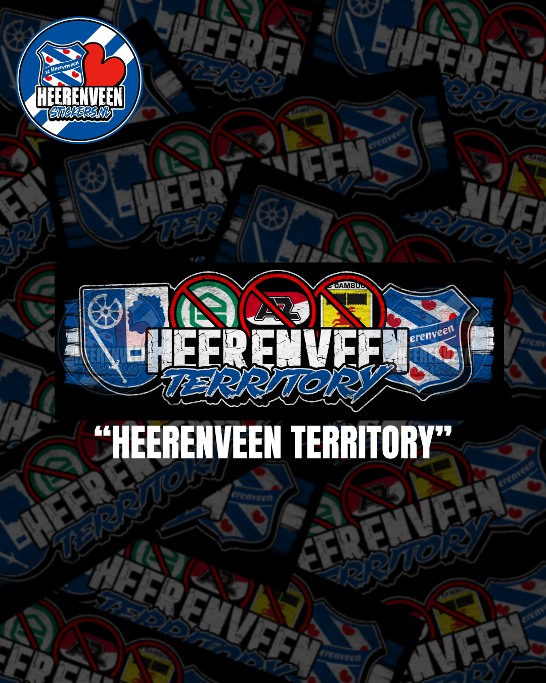 Heerenveen Territory 7,5x21cm | Stickers