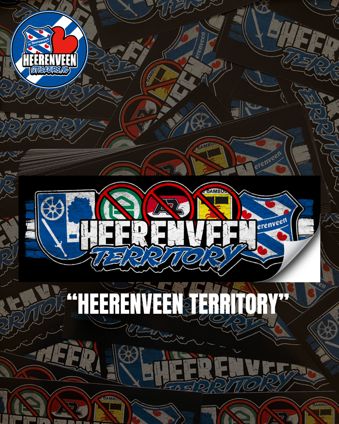 Heerenveen Territory 7,5x21cm | Stickers