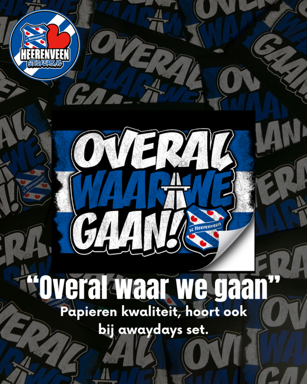 Overal waar we gaan 10x7cm | Stickers