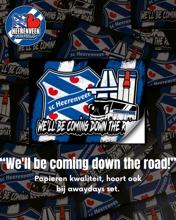 We'll be coming down the road 10x7cm | Stickers