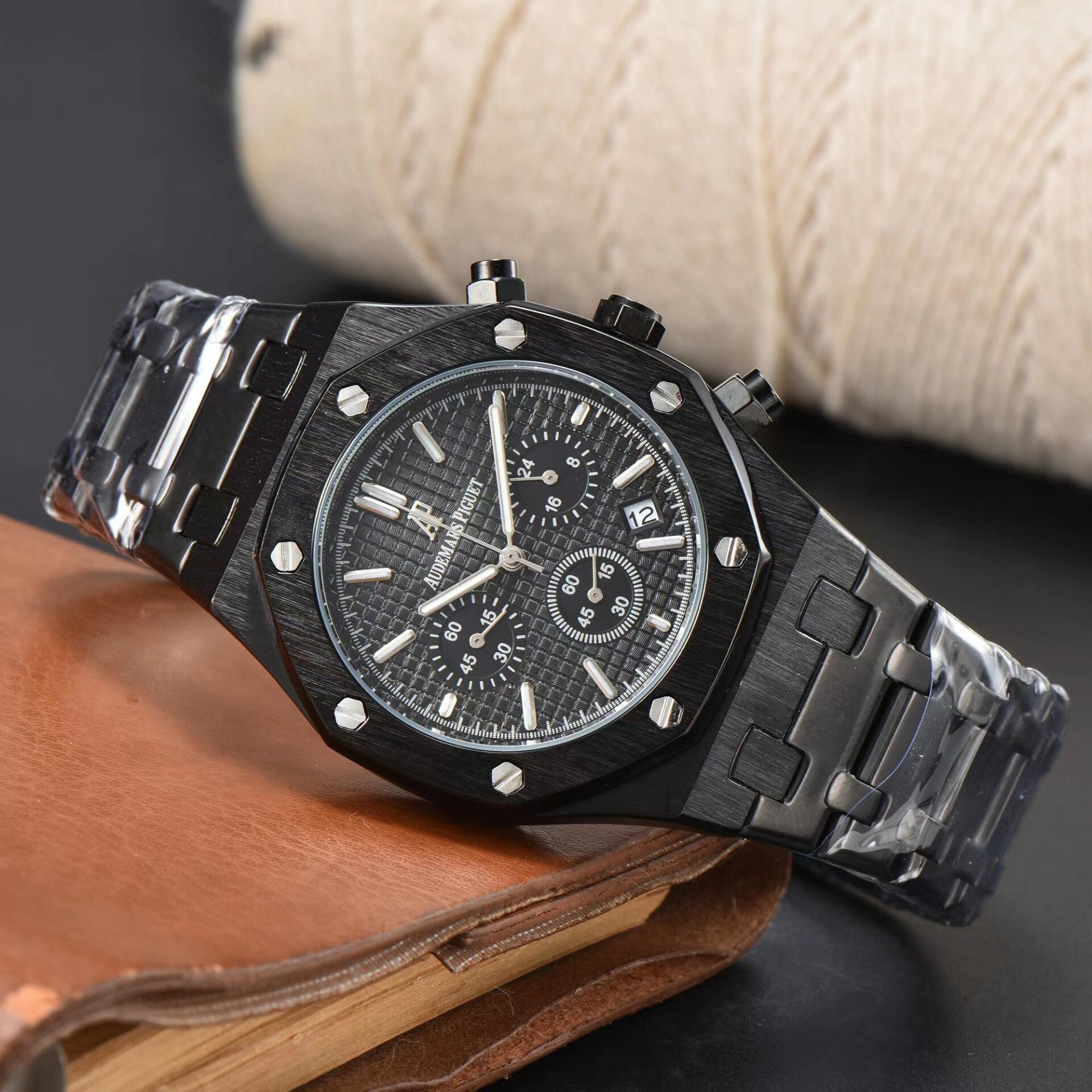 Audemars Piguet Royal Oak chronograph watch Black edition