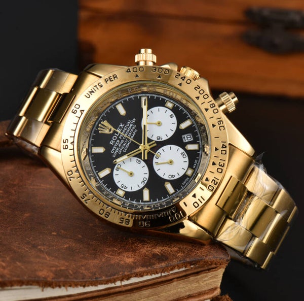 Rolex Cosmograph Daytona watch gold-toned with a black dial