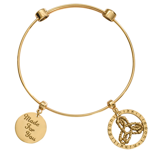 NL - Charm Bangel Gold Plated 2