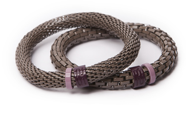 Silis Snake Mix Taupe Burgundy