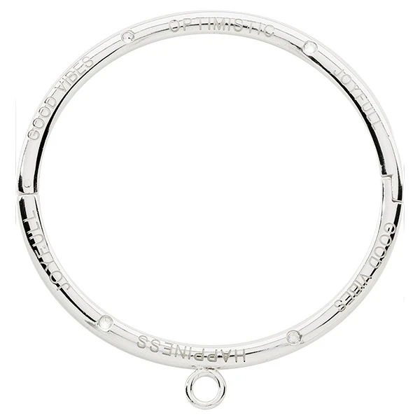 NL - Silver Plated Good Vibes with Swarovski 19cm
