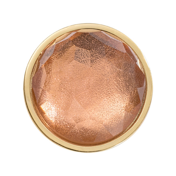 NL - Faceted Peach Brown Optical Glass Medium