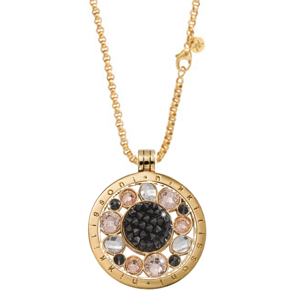 NL - Sunflower Rock Crystal, gold plated Medium