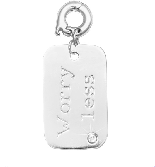 NL - 'Worry Less' Large Silver Charm