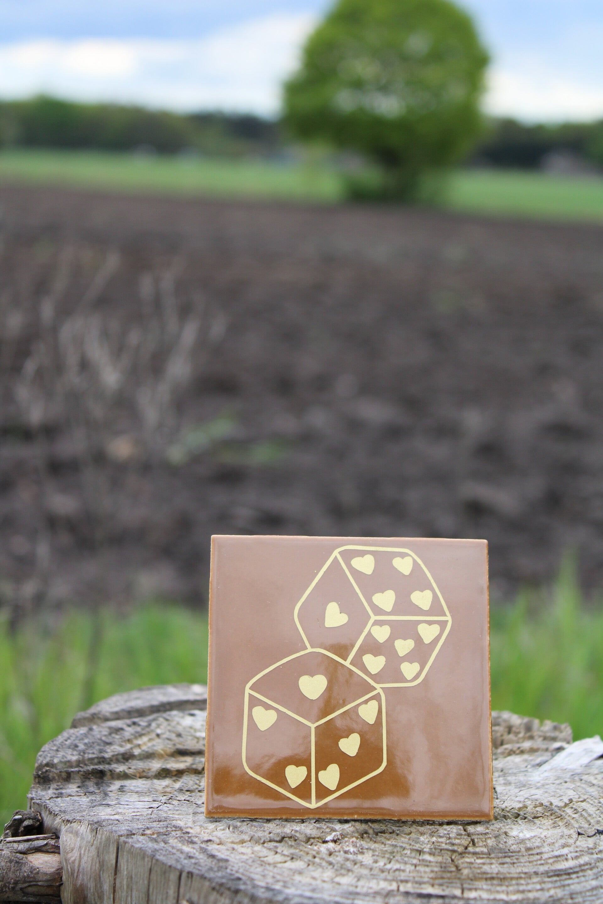 Tegeltje dobbelstenen