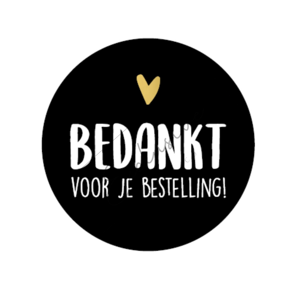 Sticker • Bedankt voor je bestelling