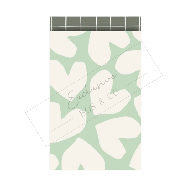 Cadeauzakjes - Hearts - 17x25cm - Groen