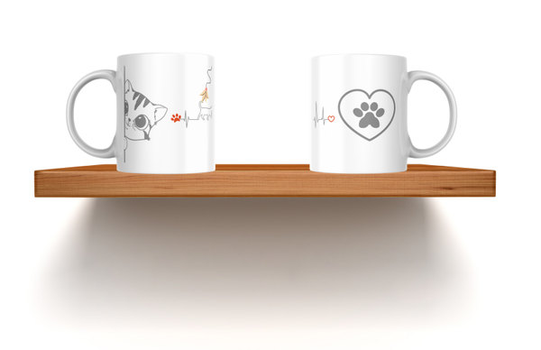 Mug Chat Battement de cœur