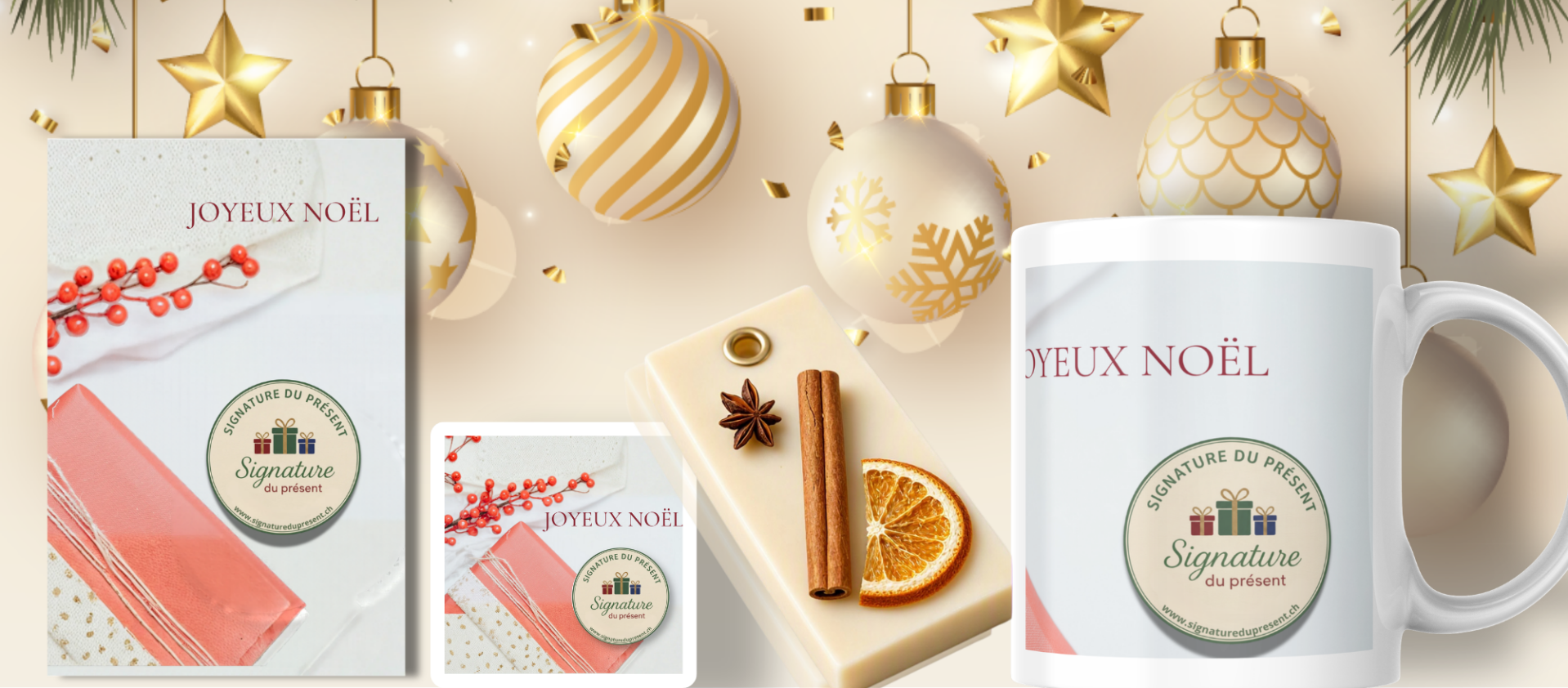 PACK 4 — Mug + Sous‑verre + Bloc‑notes + Palet de cire