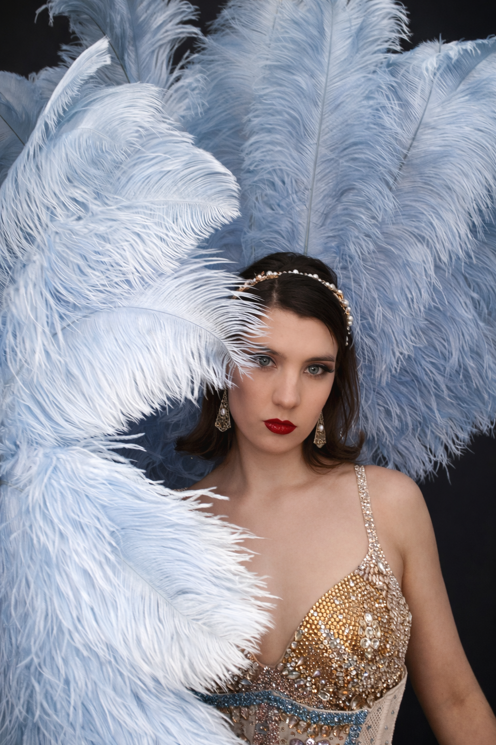 Julie Jewelicious fan pose with pasties