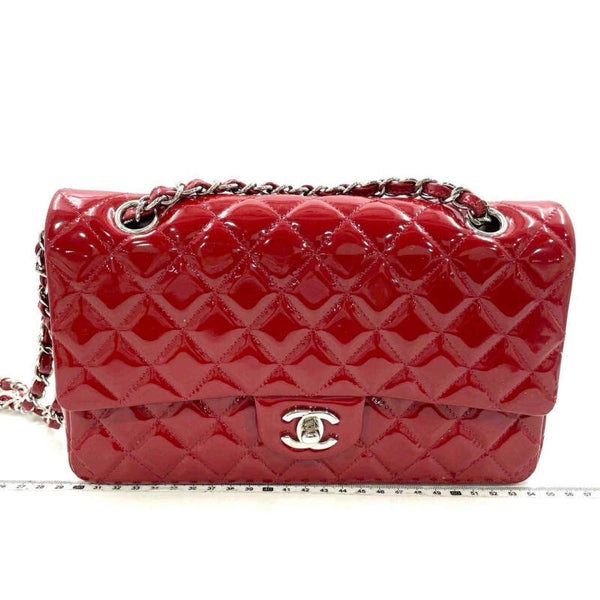Chanel Double Flap in Red Patent Leather