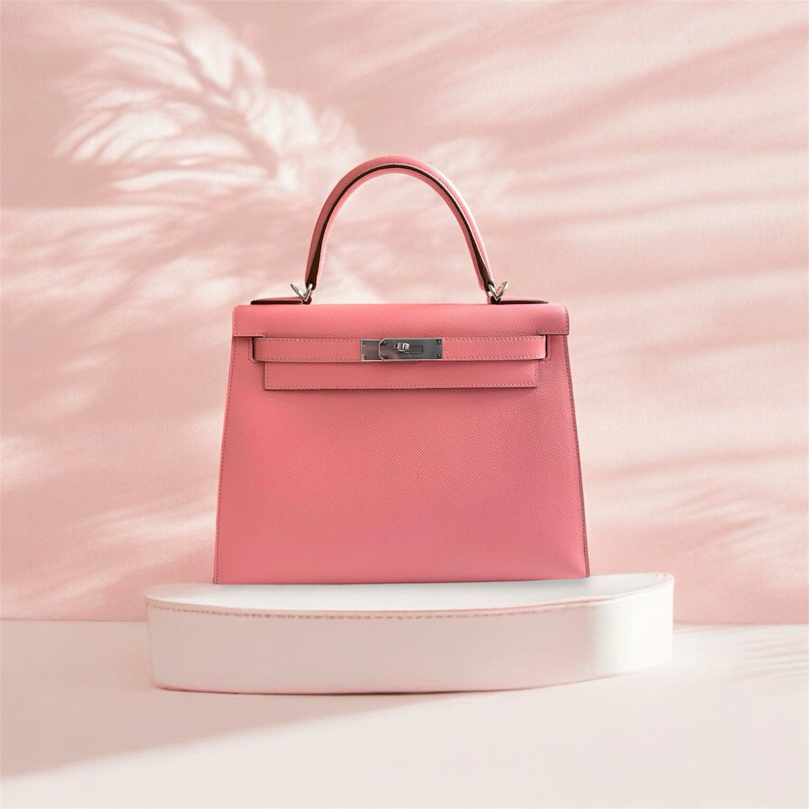 Hermès Kelly 28 Sellier in Rose Confetti Epsom with Palladium Hardware