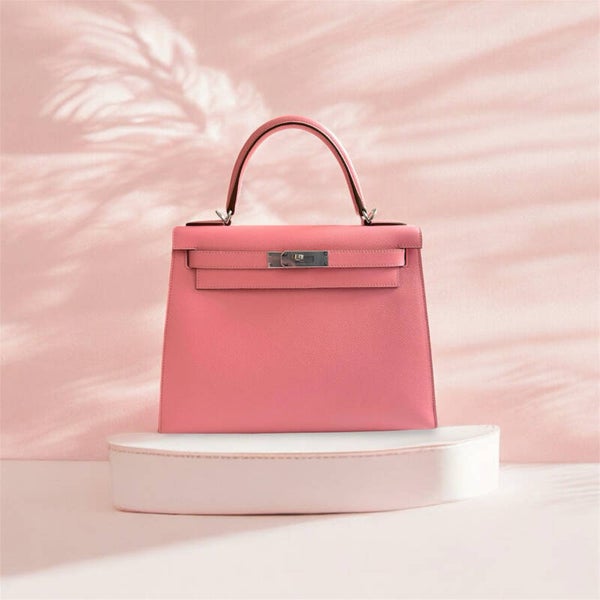 Hermès Kelly 28 Sellier in Rose Confetti Epsom with Palladium Hardware
