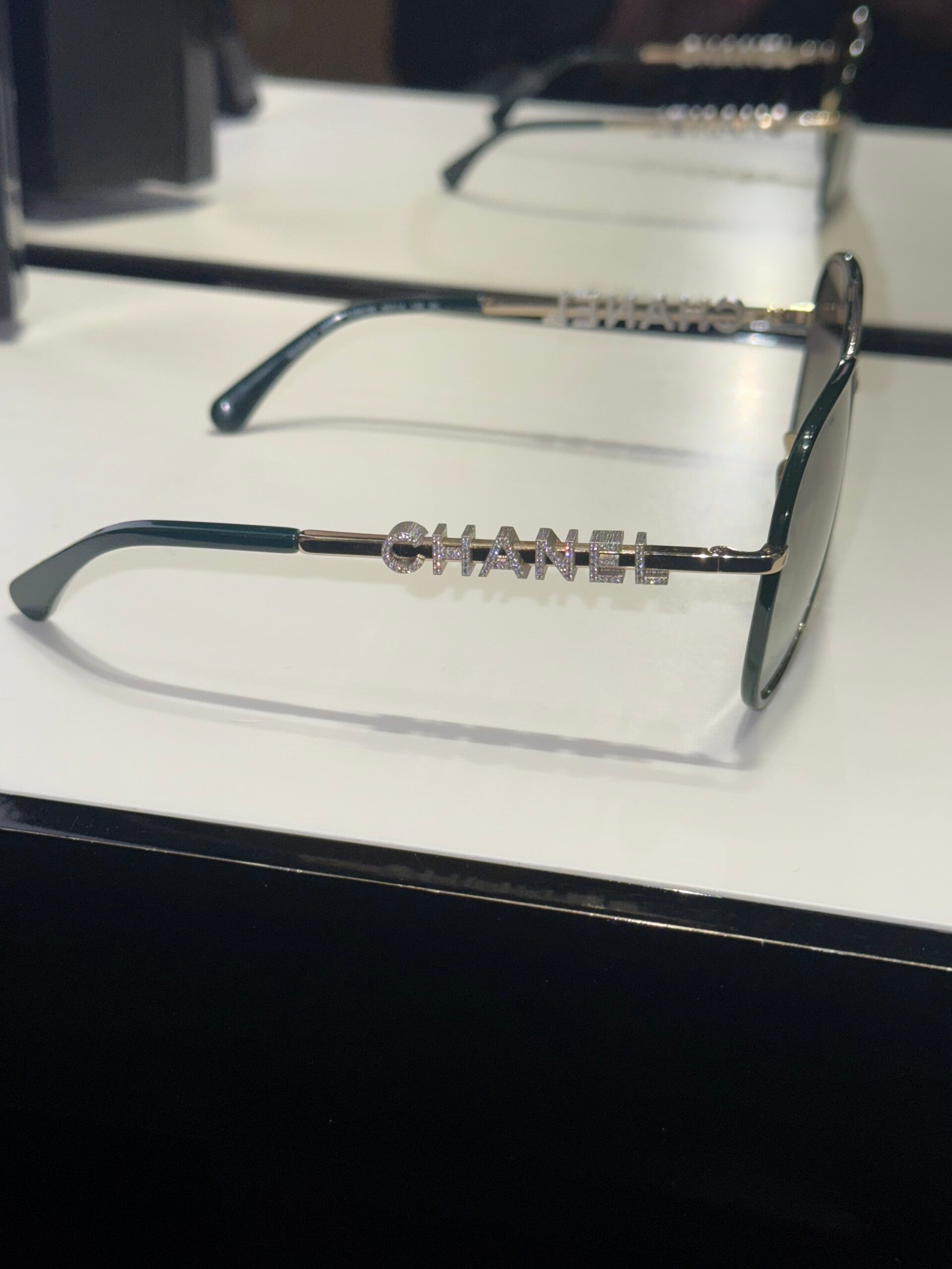 Chanel Aviator Sunglasses with Crystal Chanel sides