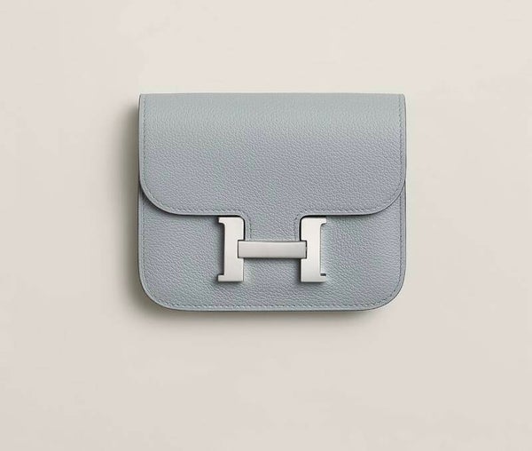 Constance Slim Bicolor Wallet Bleu Glacier