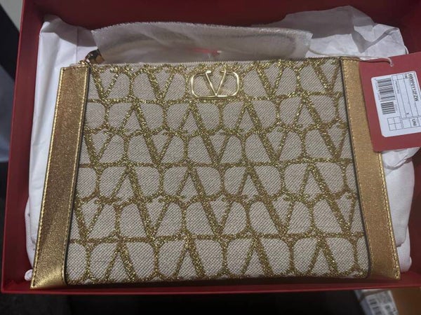 ***SOLD***Valentino Gold pouch