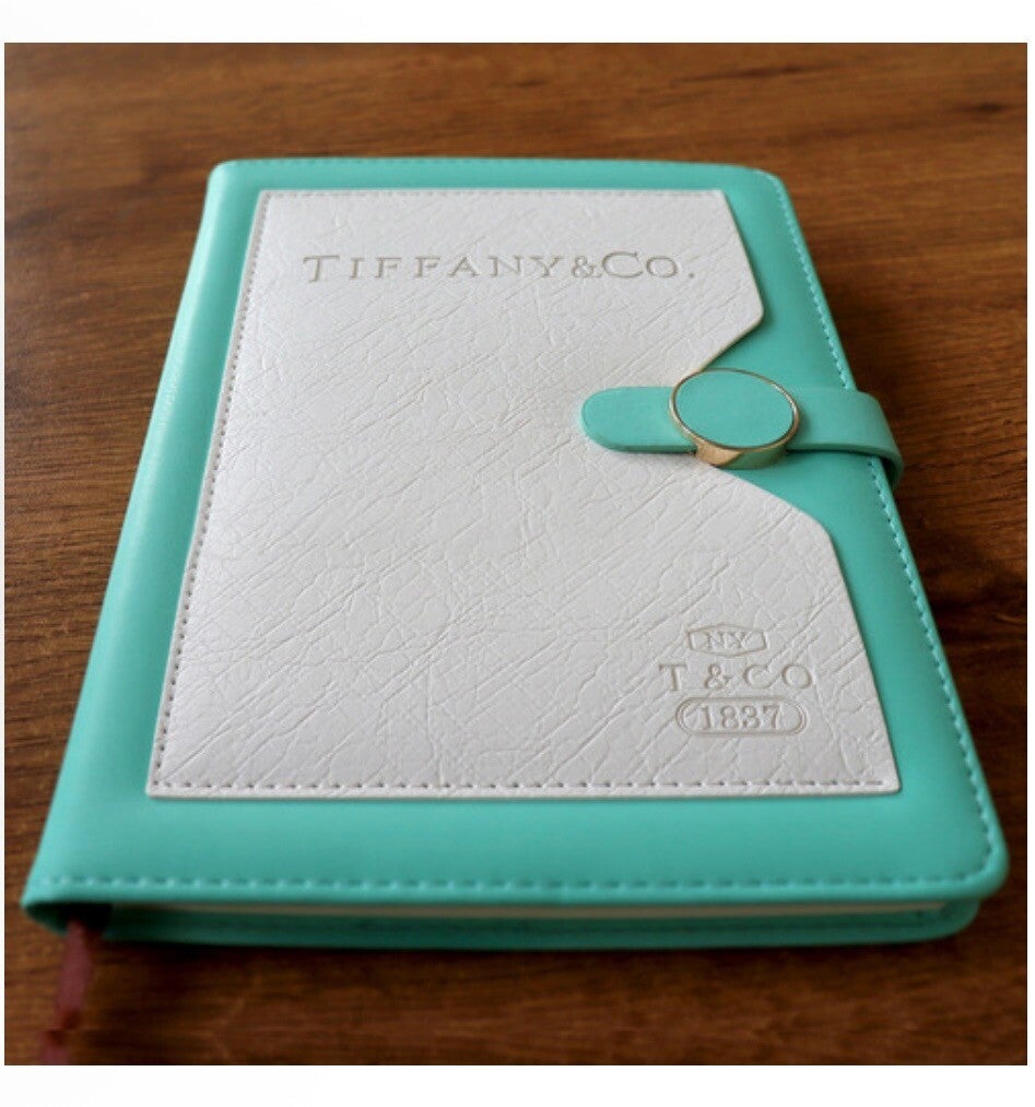 ***SOLD***Tiffany & Co. Leather Notebook in Tiffany Blue® & White