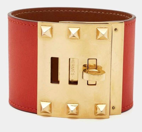 Hermès cuff leather bracelet