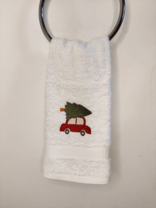 Gastendoekje 'Christmas Car'