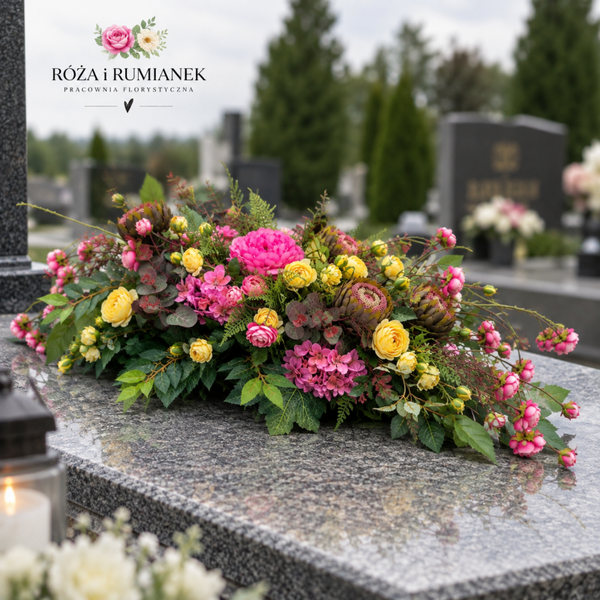 Kompozycja nagrobna ,,Ogród Wspomnień''-  100cm/ 40cm