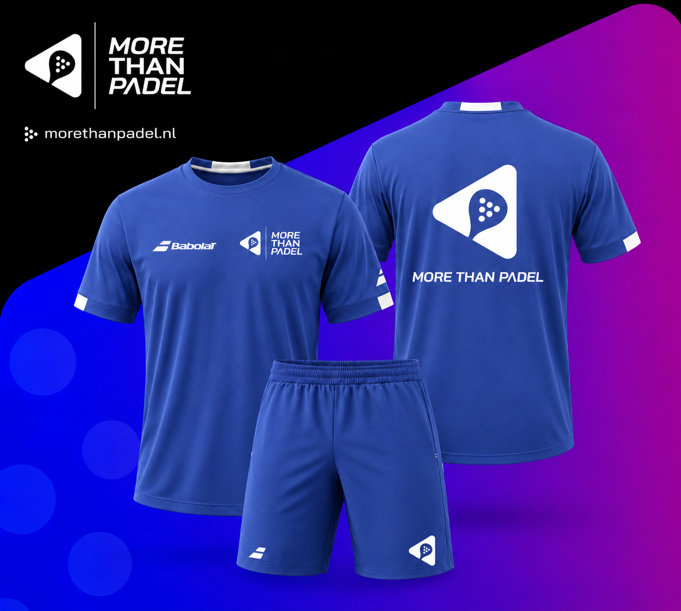 Play setje by Babolat & More than Padel Sodalite Blue (mens)