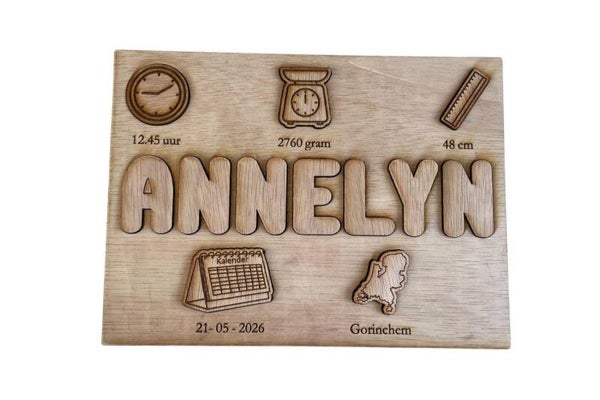 Geboortepuzzel met naam