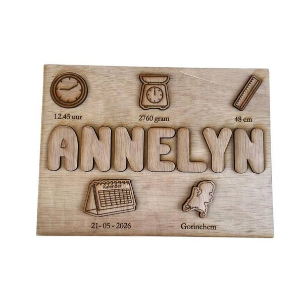 Geboortepuzzel met naam