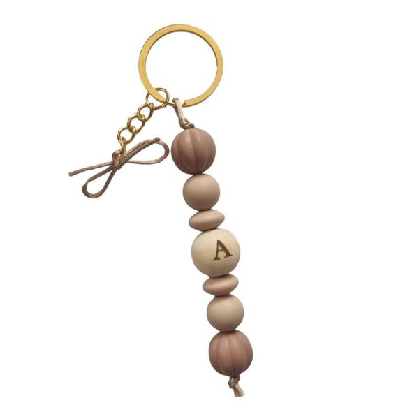 Sleutelhanger | kralen basic met letter