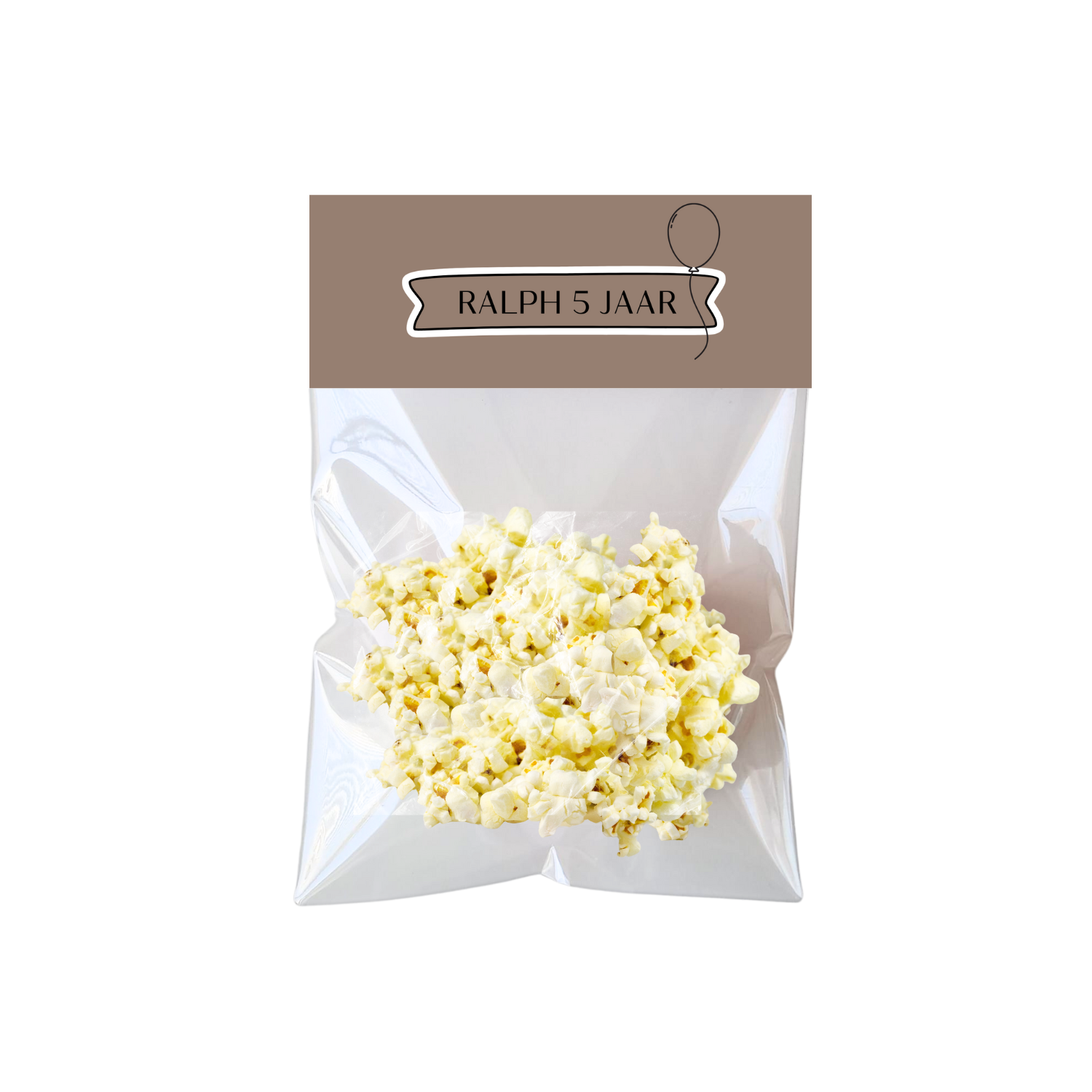 Digitale download - Traktatie label | Bruin ballon