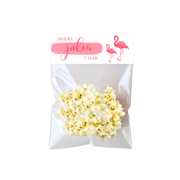 Digitale download - Traktatie label | Flamingo