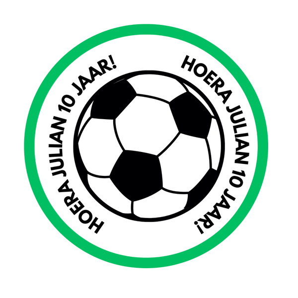 Digitale download | Traktatie label | Voetbal rond
