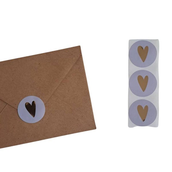 Sticker | Goud hartje lila