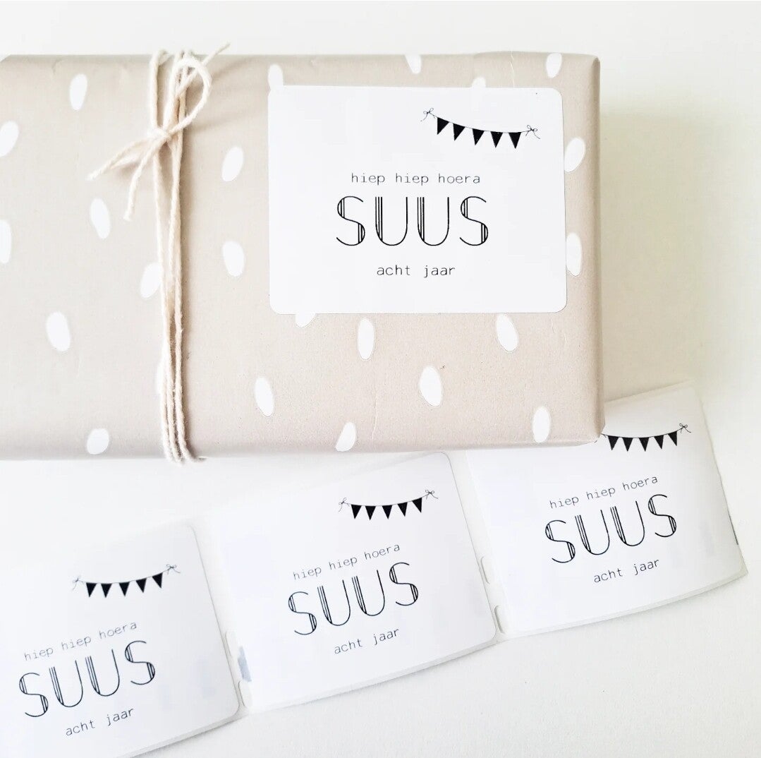 Traktatie stickers 5x | Suus