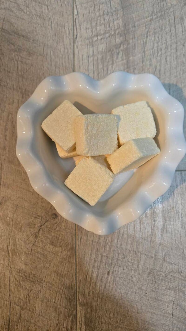 Solid dishwasher tablets.
