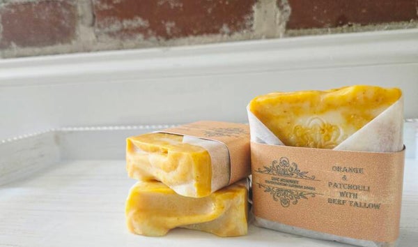 Orange and Patchouli with beef tallow