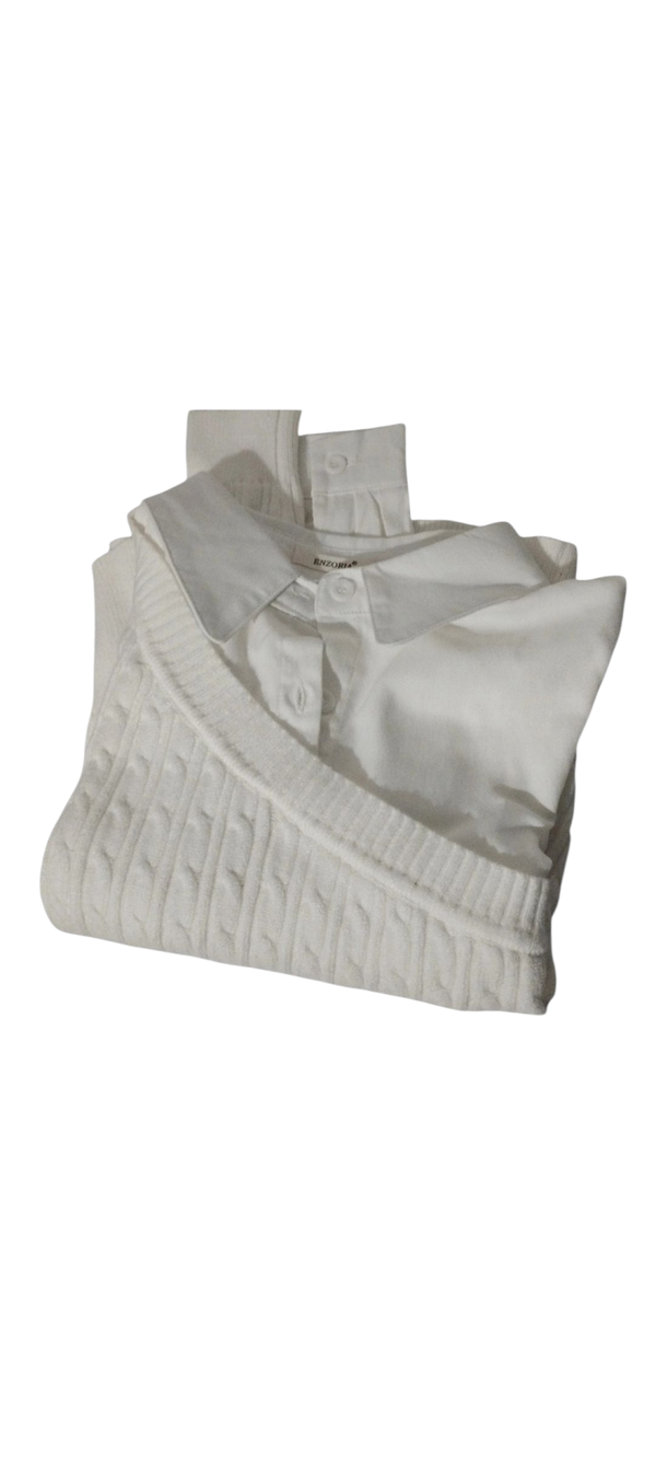Pull femme blanc