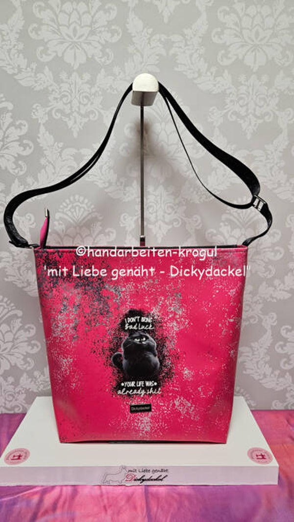 Dickydackel Tasche - Katze Pink