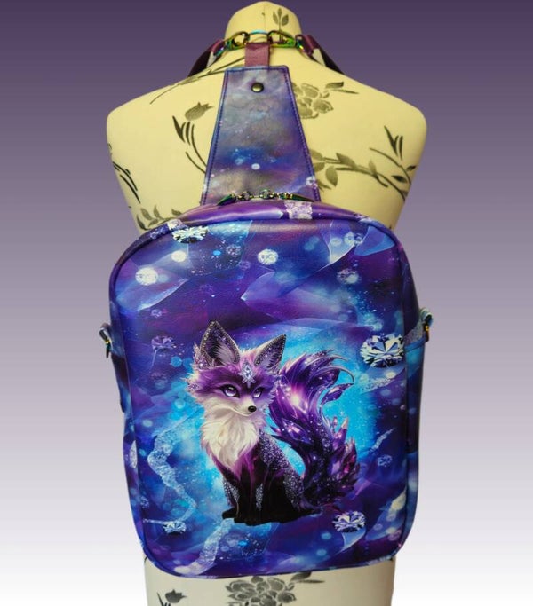 3 in 1 Slingbag/Rucksack/Handtasche Merlin - Fuchs Lila