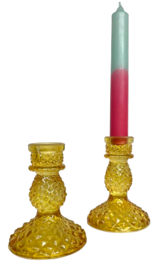 Gele Kandelaar Glas S