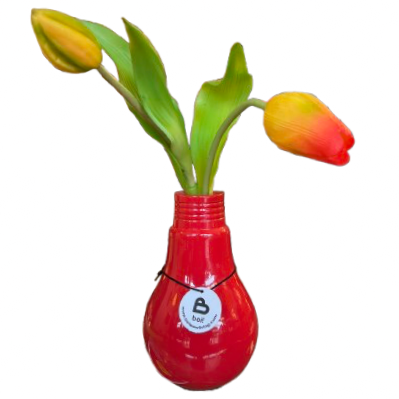 Lamp Vaas/Kandelaar Rood - Boi!